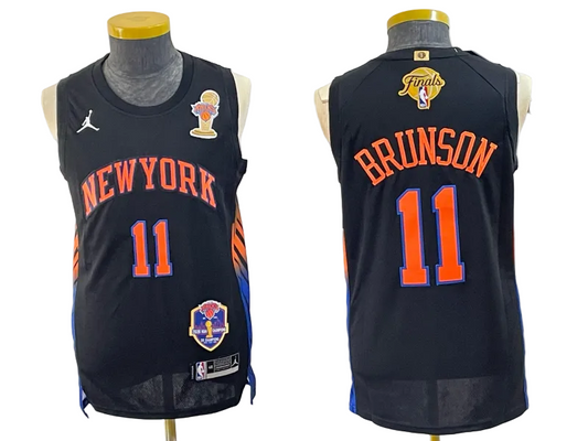 2026 OG Anunoby Jalen Brunson Josh Hart Karl-Anthony Towns Jose Alvarado Black Blue White Baskeball Jersey -All Stitched