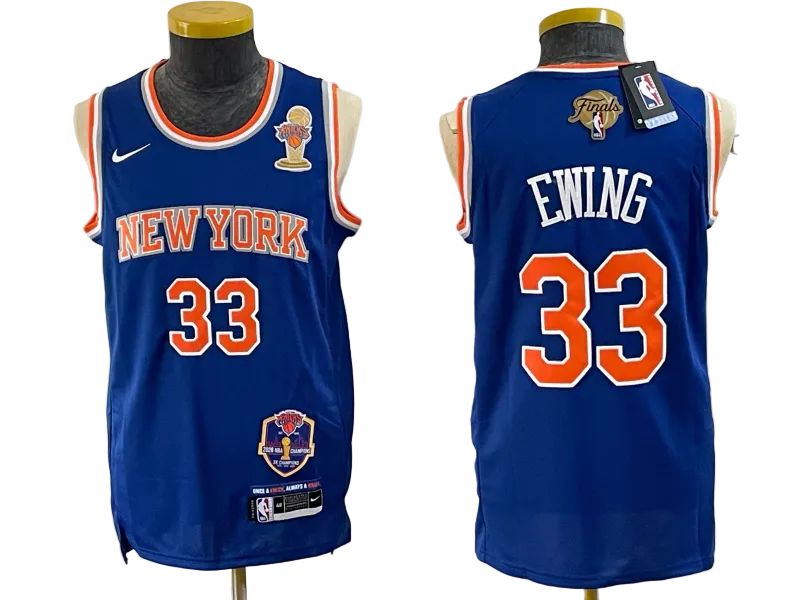 2026 OG Anunoby Jalen Brunson Josh Hart Karl-Anthony Towns Jose Alvarado Black Blue White Baskeball Jersey -All Stitched