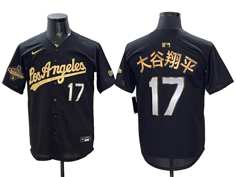2026 Custom Dodgers Black Gold Limited Baseball Jersey -All Stitched