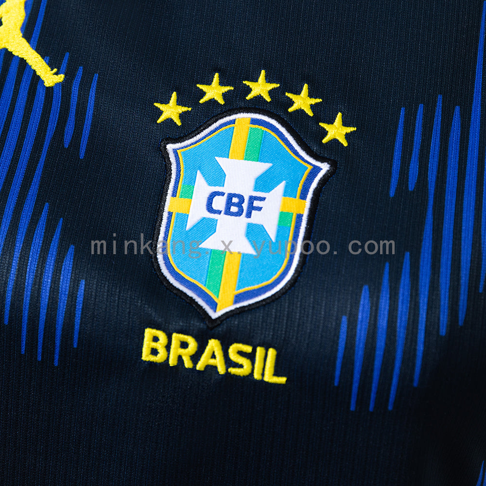 Women's Brazil 2026 Home Navy Cropped Soccer Jersey
