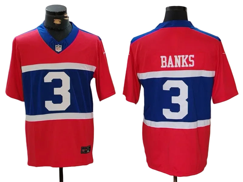 Custom Cam Skattebo Giants Alternate Century Red Limited Jersey -All Stitched