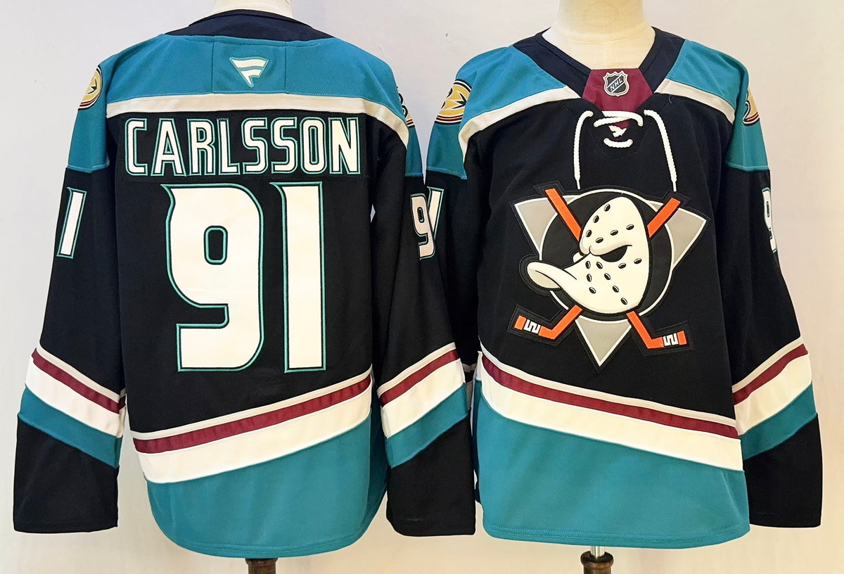 Custom Chris Kreider Anaheim Ducks Black Alternate Hockey Jersey -All Stitched
