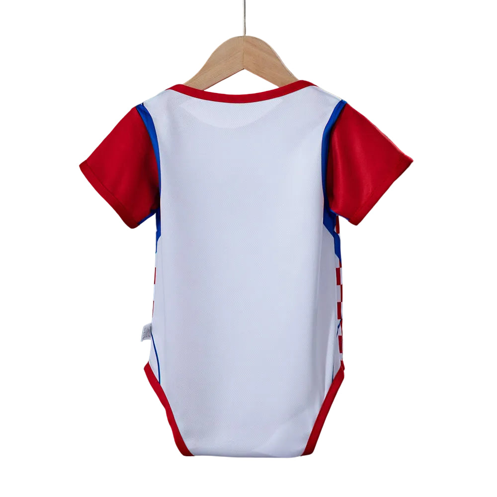 Custom Infant 2026 Croatia Home White Soccer Jersey | Croatia 2026 Baby Bodysuit