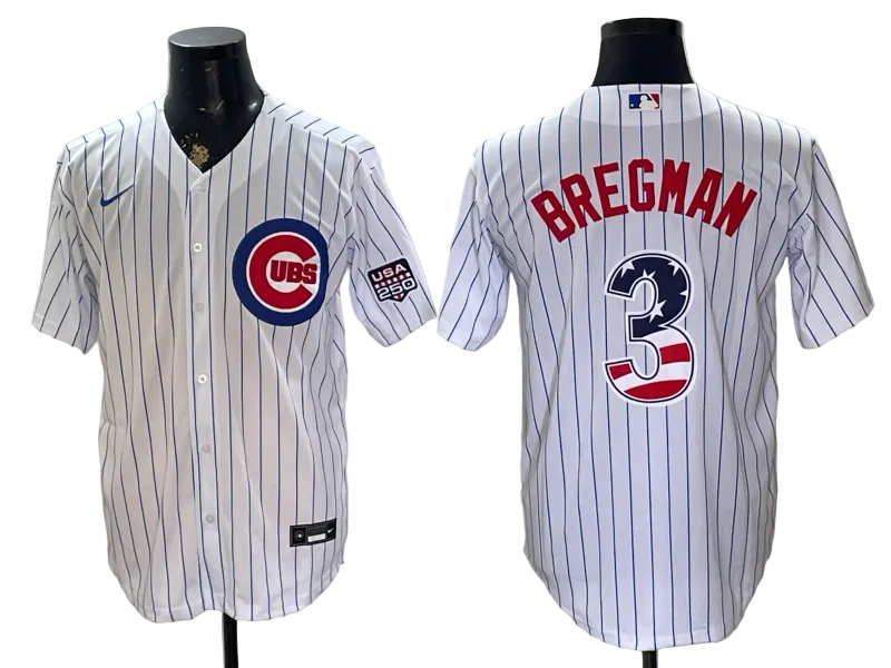 Custom Cubs Pete Crow-Armstrong USA 250 Fourth of July Baseball Jersey -All Stitched