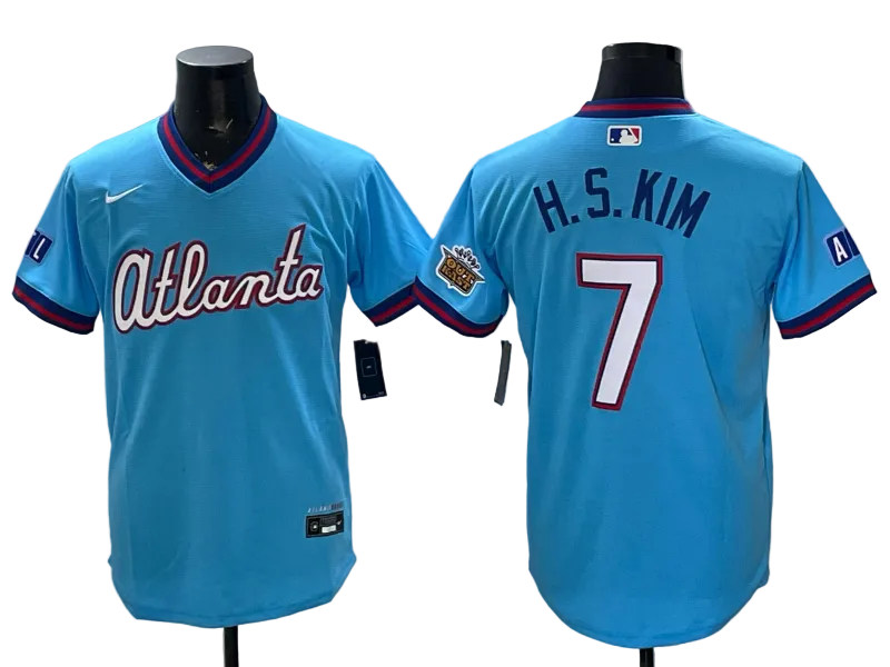Custom Braves Powder Blue 2026 City Connect Stadium Outkast patch Jersey - All Stitched