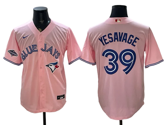 2026 Custom Blue Jays Pink Limited Baseball Jersey -All Stitched