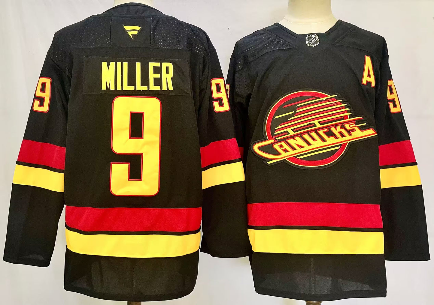 Custom 2026 Canucks Black Alternate Premium All Stitched Hockey Jersey
