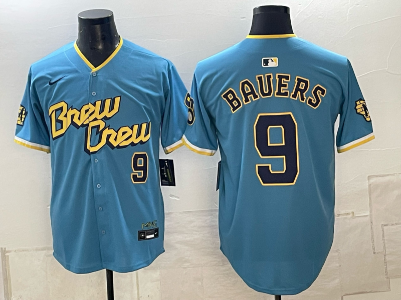 Custom Jake Bauers 2026 World Series Powder Blue Baseball Jersey -All Stitched
