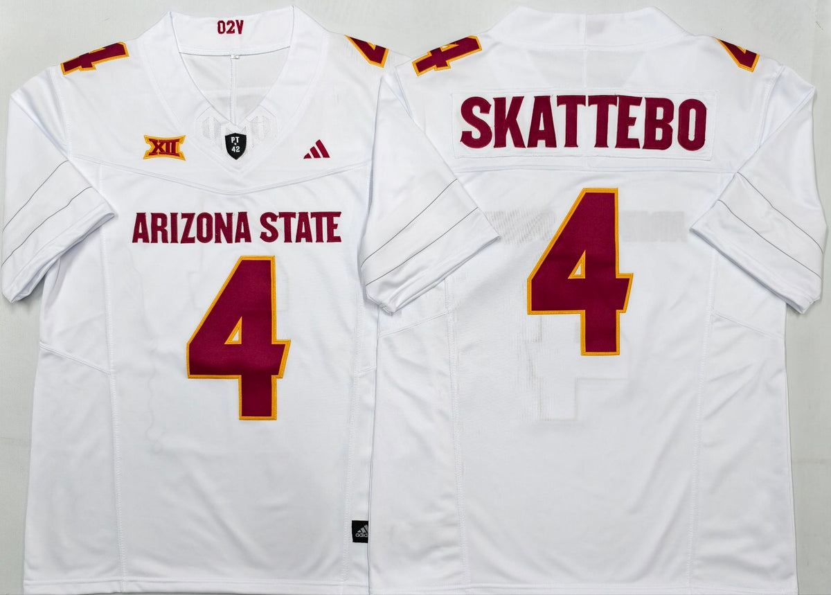 Custom Cam Skattebo #4 Arizona State Sun Devils Maroon White Limited Football Jersey -All Stitched