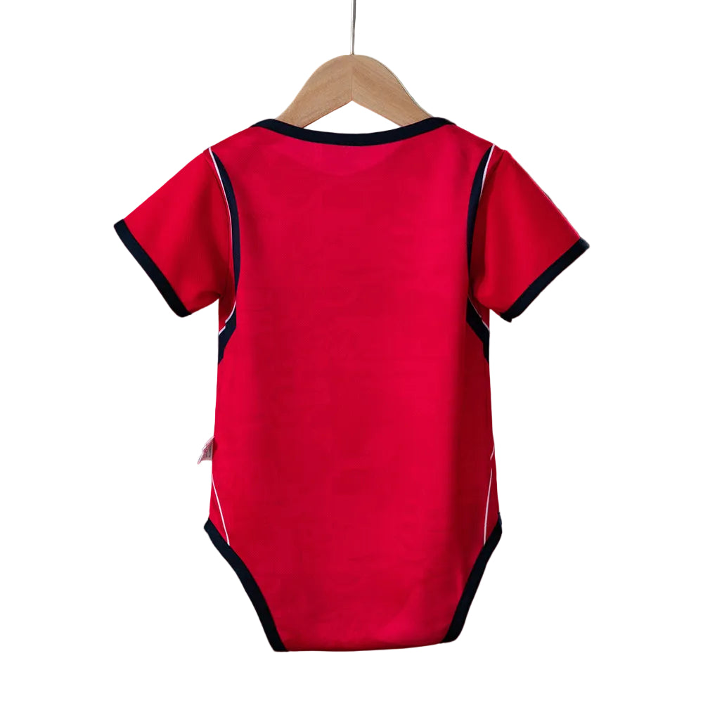 Custom Infant 2026 England Away Red Soccer Jersey | England 2026 Baby Bodysuit