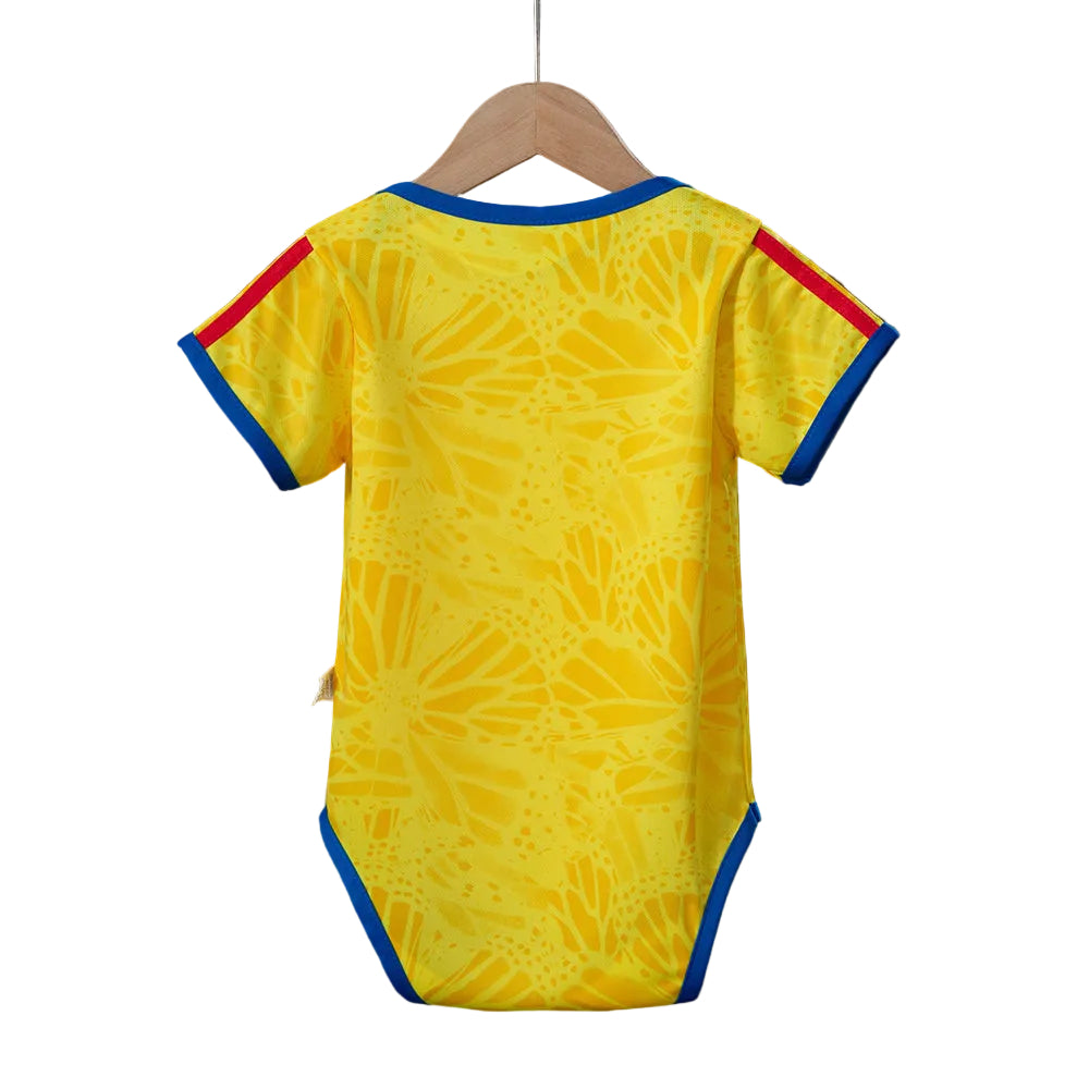 Custom Infant 2026 Colombia Home Yellow Soccer Jersey | Colombia 2026 Baby Bodysuit