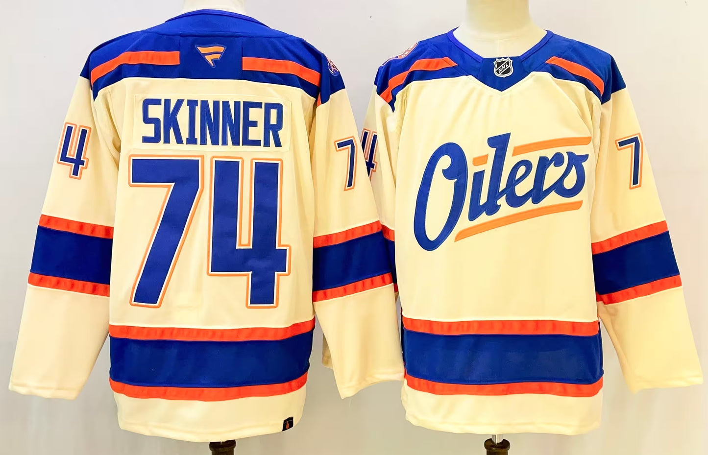 Custom 2026 Oilers Alternate Light Beige Premium All Stitched Hockey Jersey