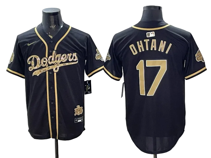 Shohei Ohtani #17 Black Camo 250th World Series Champions Jersey