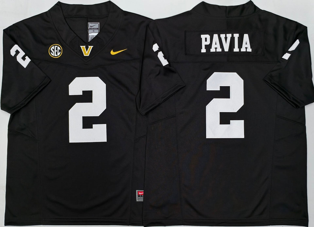 Custom Diego Pavia #2 Vanderbilt Commodores Natural Black White Limited Football Jersey -All Stitched