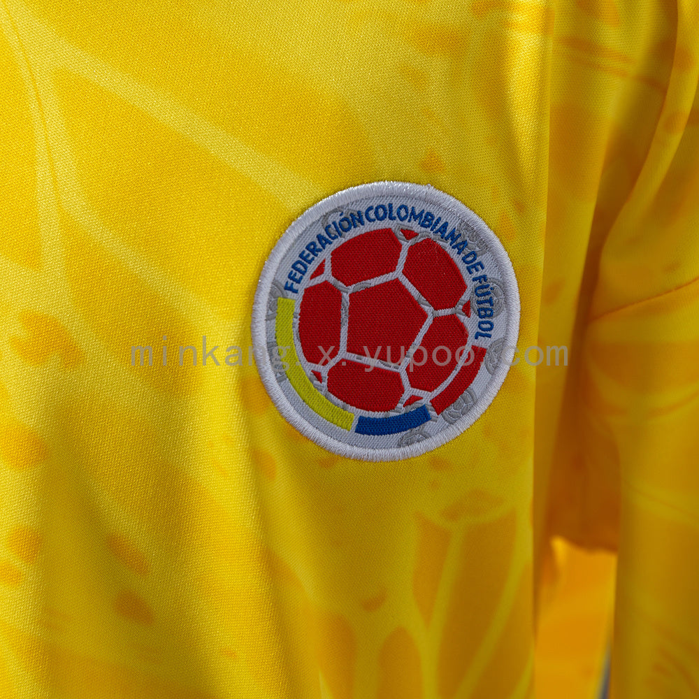 Custom Youth Colombia 2026 Home Yellow Soccer Jersey Kit Set– Personalized Name & Number