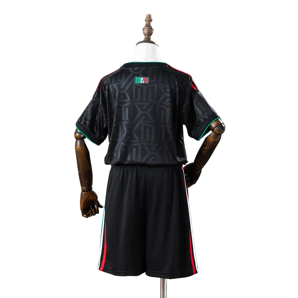 Custom Youth 2026 Mexico Third Away Black Soccer Jersey Kit Set– Personalized Name & Number