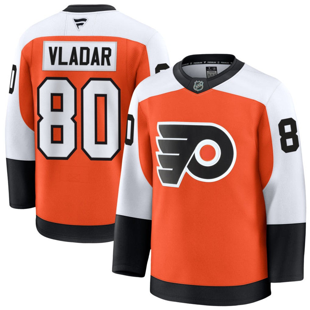 Custom 2026 Flyer Home Orange Premium All Stitched Hockey Jersey