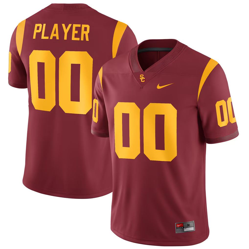 Custom Name Number USC Trojans Cardinal Limited Football Jersey -All Stitched