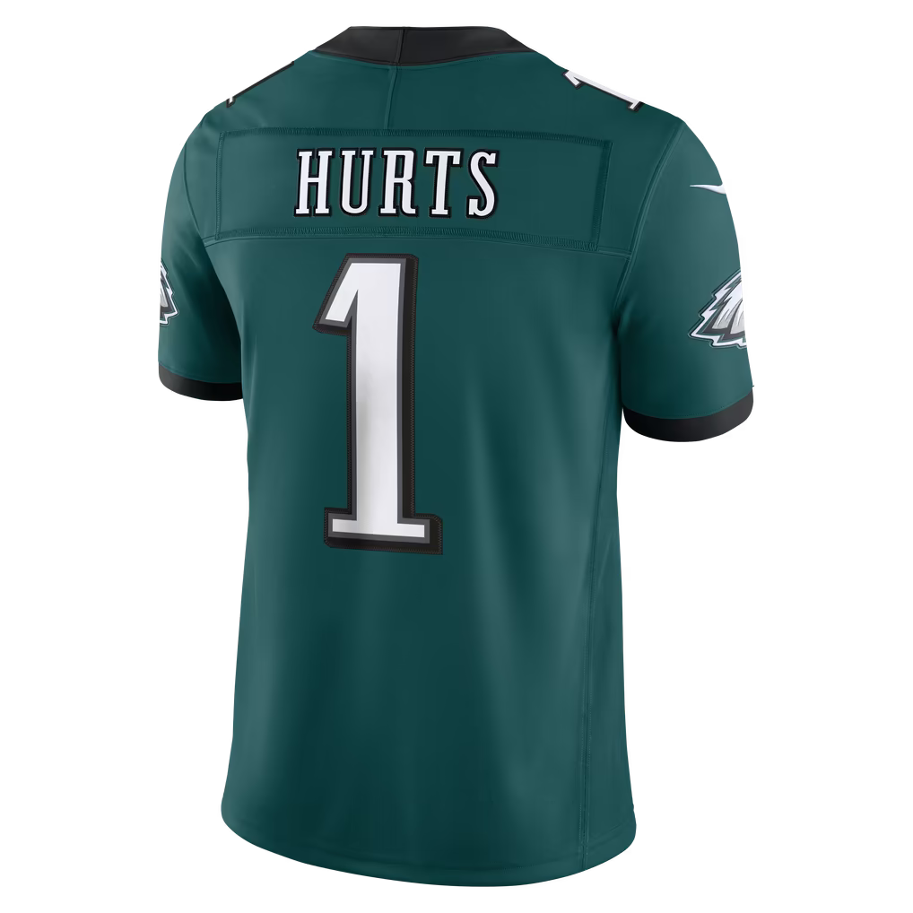Custom Jalen Hurts Kelly Green Black White Alternate Limited Football Jersey -All Stitched