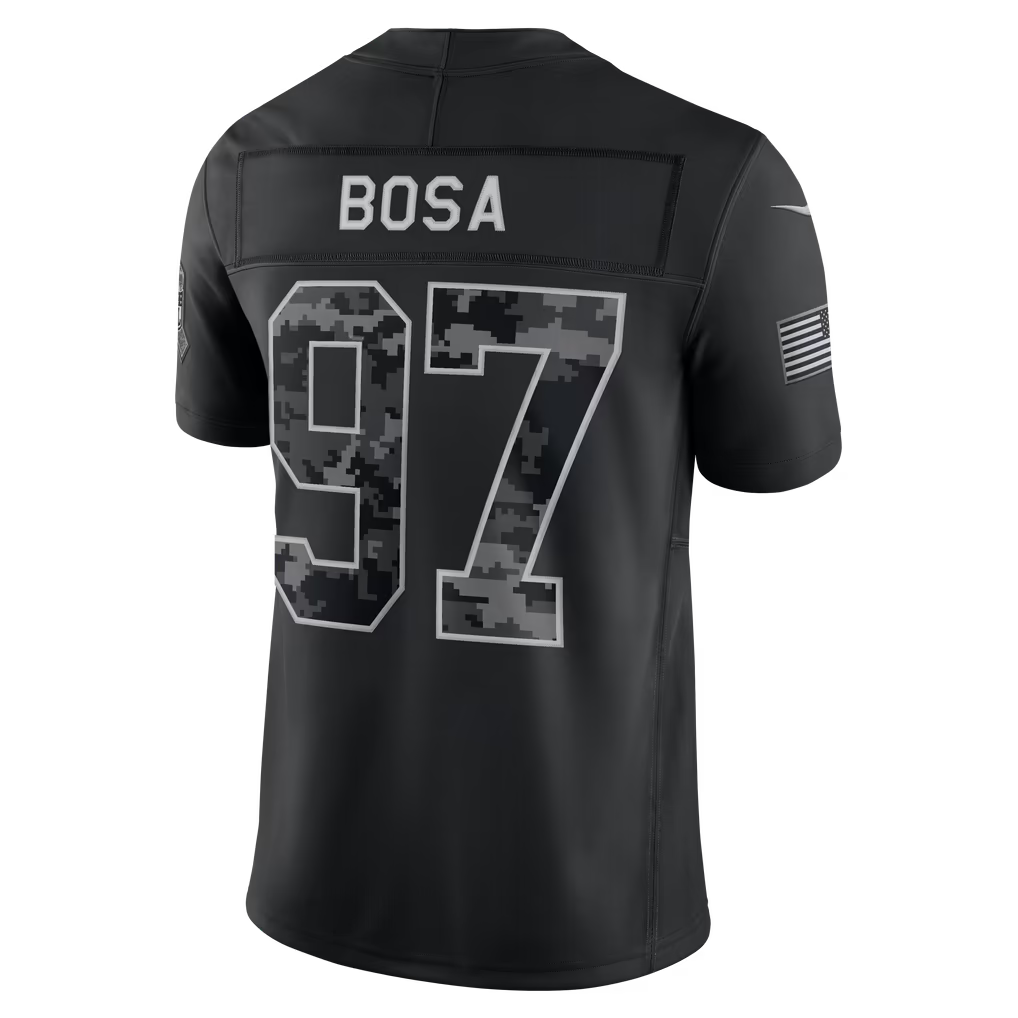 Custom Fred Warner 49ers 2026 Salute to Service Black Limited Football Jersey -All Stitched