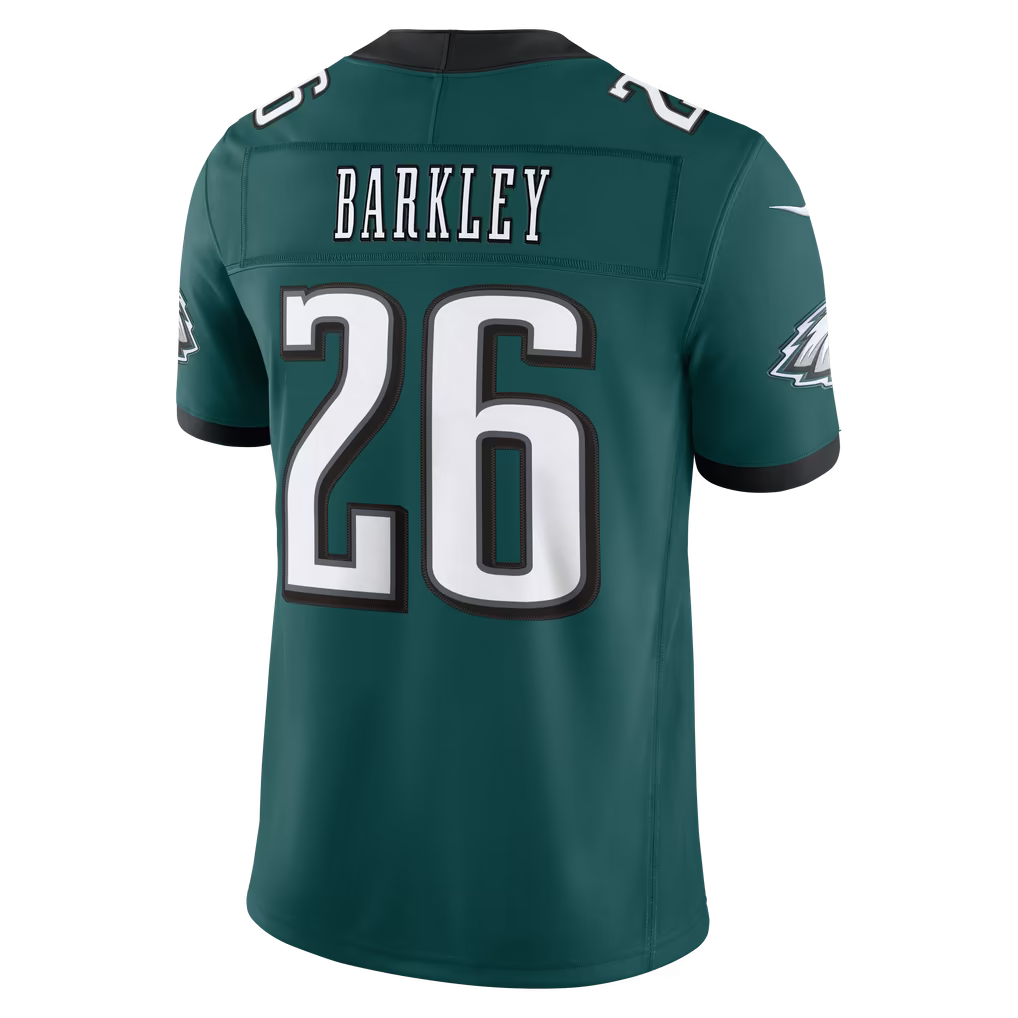 Custom Saquon Barkley Kelly Green Black White Limited Football Jersey -All Stitched