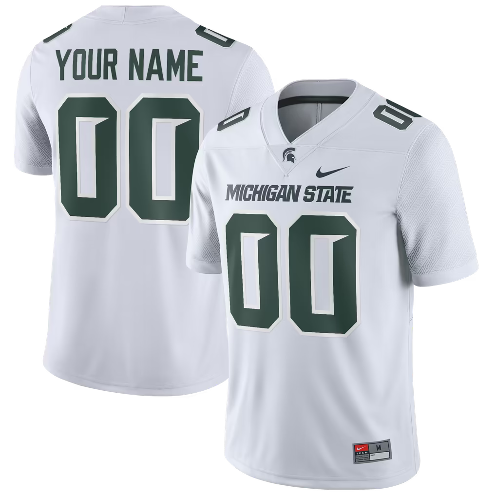 Custom Name Number Michigan State Spartans Green Limited Football Jersey -All Stitched
