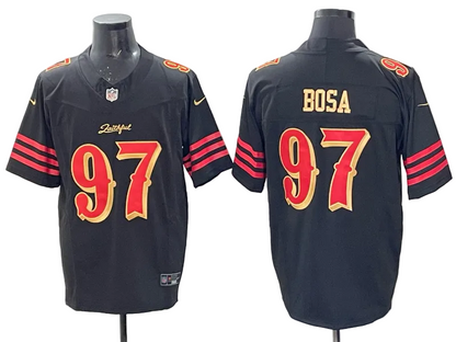 Custom Fred Warner 49ers Black Rivalries Collection Limited Football Jersey -All Stitched