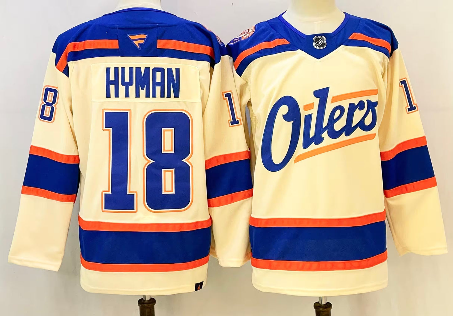 Custom 2026 Oilers Alternate Light Beige Premium All Stitched Hockey Jersey