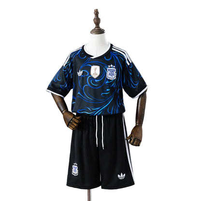 Custom Youth Argentina 2026 Away Black Soccer Jersey Kit Set– Personalized Name & Number