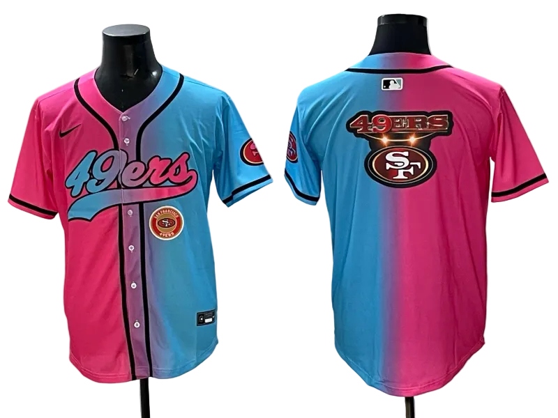 Custom San Francisco 49ers LOGO Split Limited Baseball Jersey -All Stitched