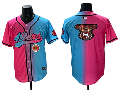 Custom San Francisco 49ers LOGO Split Limited Baseball Jersey -All Stitched