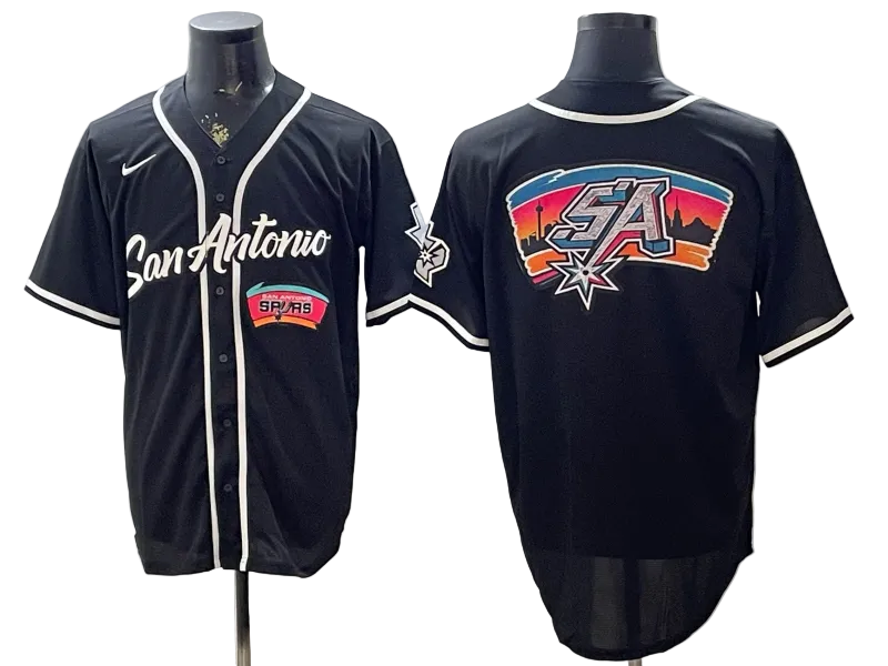 2026 Victor Wembanyama San Antonio Spurs Baseball Jersey -All Stitched