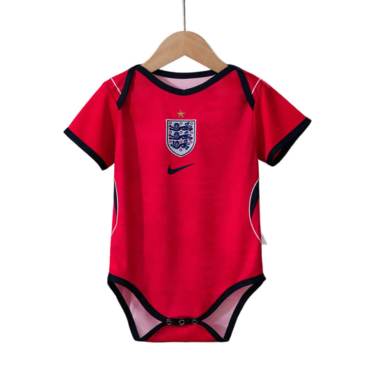 Custom Infant 2026 England Away Red Soccer Jersey | England 2026 Baby Bodysuit