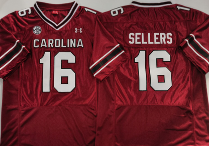 Men's LaNorris Sellers South Carolina Gamecocks Vapor Jersey White Black Garnet Football Jersey -All Stitched