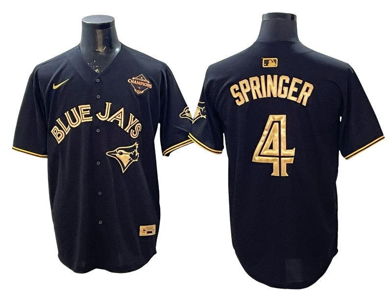 Custom 2025 American League Champions Black Gold Jersey - All Stitched