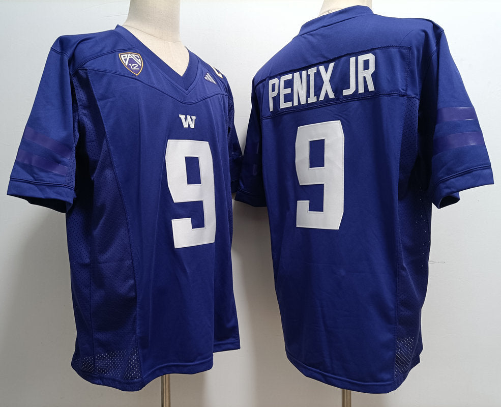 Custom Michael Penix Jr #9 Huskies Purple White Limited Football Jersey -All Stitched