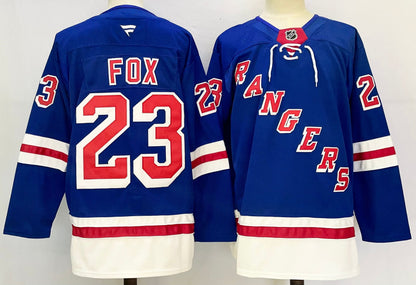 Custom 2026 Ranger Home Blue Premium All Stitched Hockey Jersey