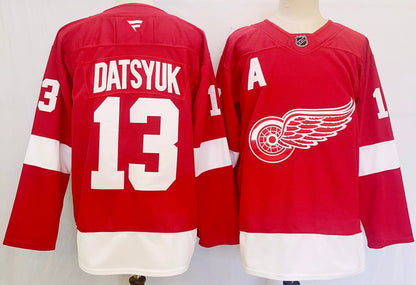 Custom 2026 Wings Home Red Premium All Stitched Hockey Jersey