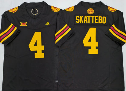 Custom Cam Skattebo #4 Arizona State Sun Devils 1975 Throwback Maroon Black White Limited Football Jersey -All Stitched