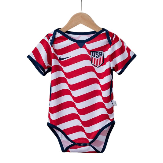 Custom Infant 2026 USA Home White Soccer Jersey | USA 2026 Baby Bodysuit