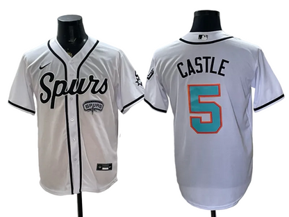 2026 Victor Wembanyama San Antonio Spurs Baseball Jersey -All Stitched