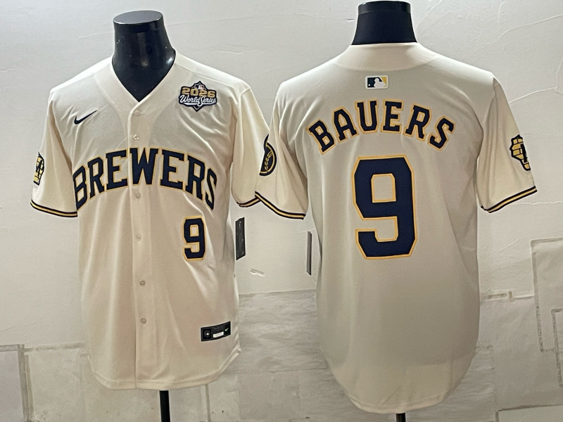 Custom Jake Bauers 2026 World Series Cream Baseball Jersey -All Stitched