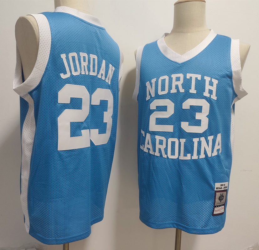 Custom Michael Jordan 1983-84 Retro #23 North Carolina Tar Heels Carolina Blue White Basketball Jersey -All Stitched