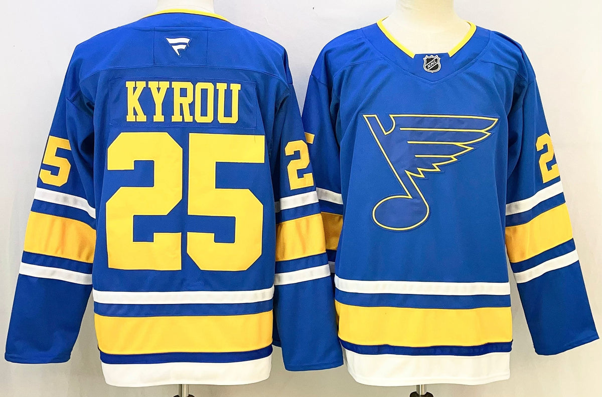 Custom Jordan Binnington Blues Home Blue Hockey Jersey -All Stitched