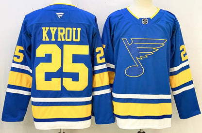 Custom Jordan Binnington Blues Home Blue Hockey Jersey -All Stitched