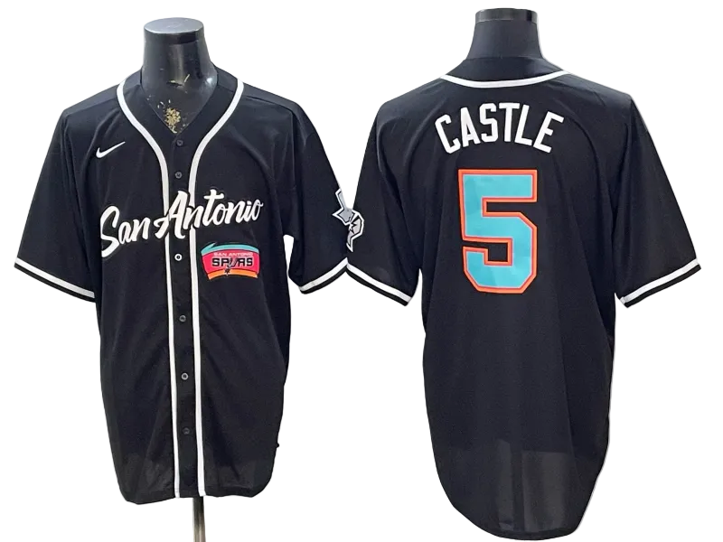 2026 Victor Wembanyama San Antonio Spurs Baseball Jersey -All Stitched