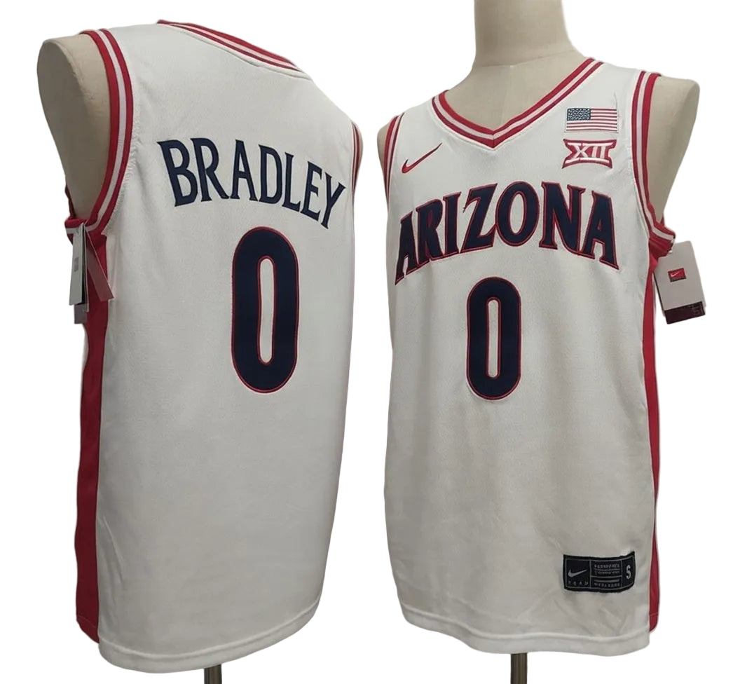 Custom Jaden Bradley #0 Arizona Wildcats Navy White Basketball Jersey -All Stitched