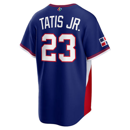 Custom Dominican Republic All Stitched Jersey Royal 2026 World Baseball Classic