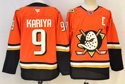Custom Chris Kreider Ducks Home Orange Hockey Jersey -All Stitched