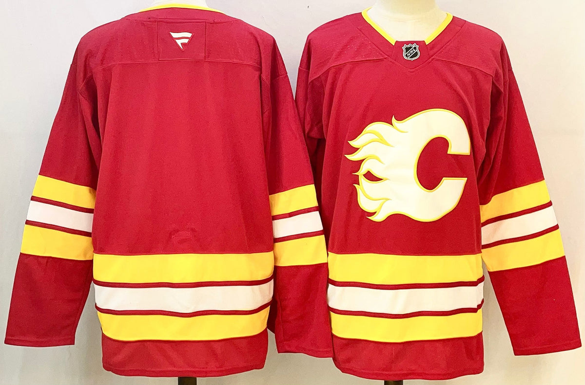 Custom Name Number Calgary Flames Red Hockey Jersey -All Stitched